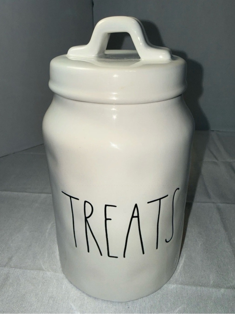 Rae Dunn White Ceramic 'TREATS' Canister
